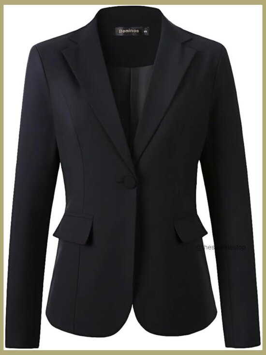 Jackets & Blazers - Recycled Polyester Rayon Blazer Slim Fit Business Casual Jacket